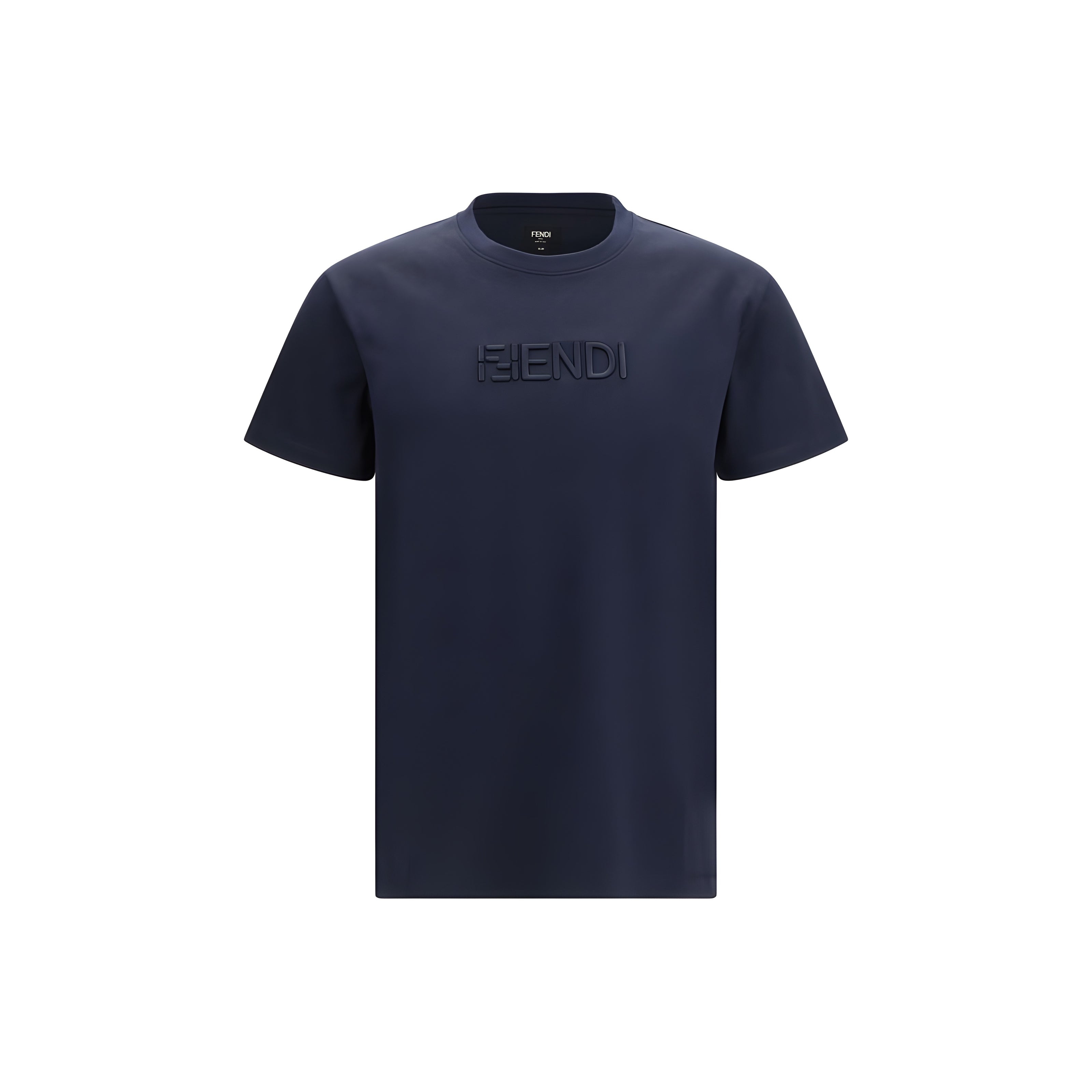 Tricou Fendi din bumbac albastru
