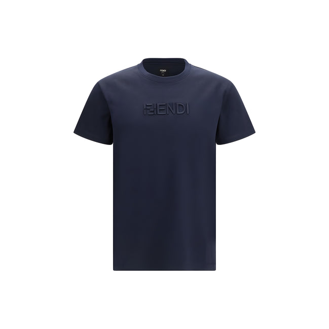 Tricou Fendi din bumbac albastru