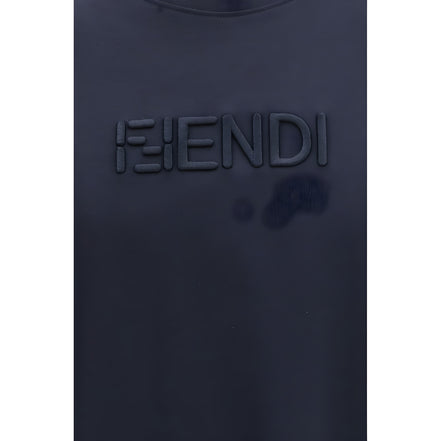 Tricou Fendi din bumbac albastru