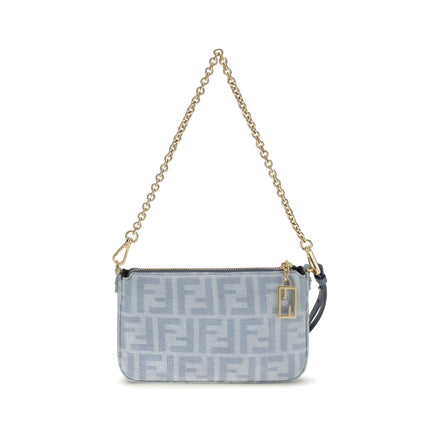 Fendi Blue Cotton Wallet