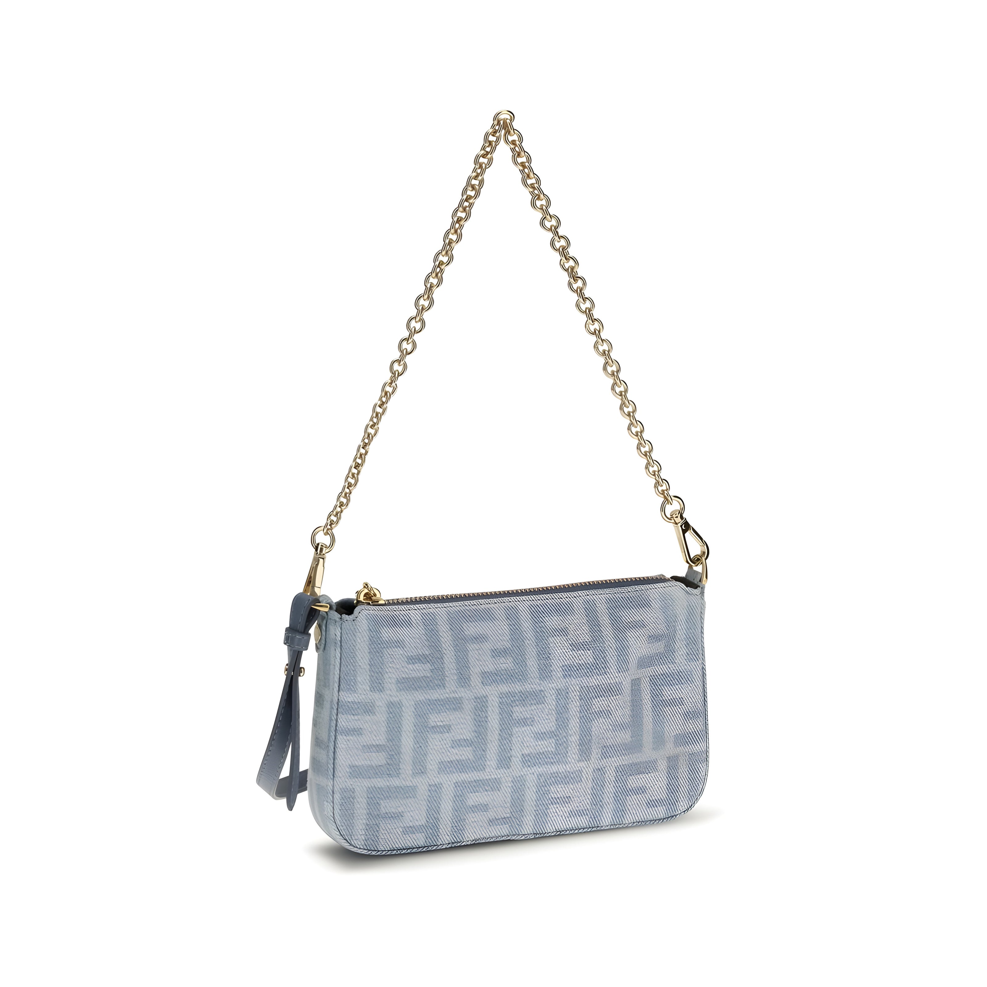 Fendi Blue Cotton Wallet