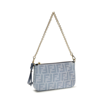 Fendi Blue Cotton Wallet