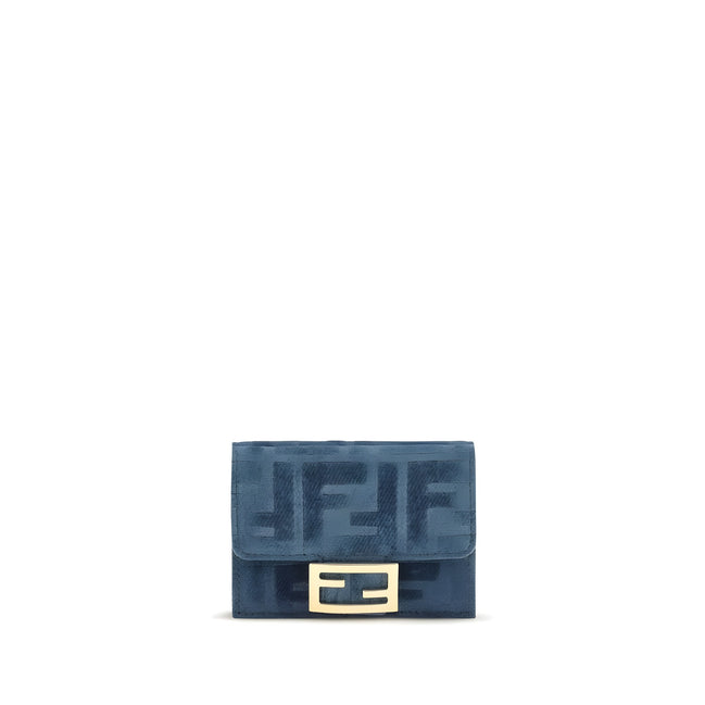 Fendi Blue Cotton Wallet