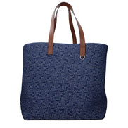 Geantă de umăr Fendi din material textil albastru