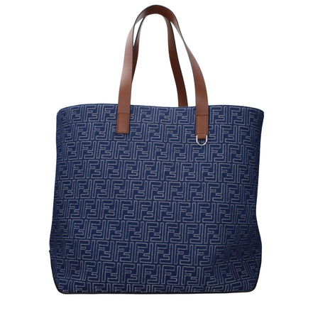 Geantă de umăr Fendi din material textil albastru