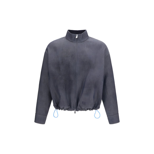 Fendi Blue Linen Denim Jacket