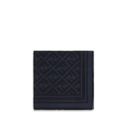 Fendi Blue Wool Scarf