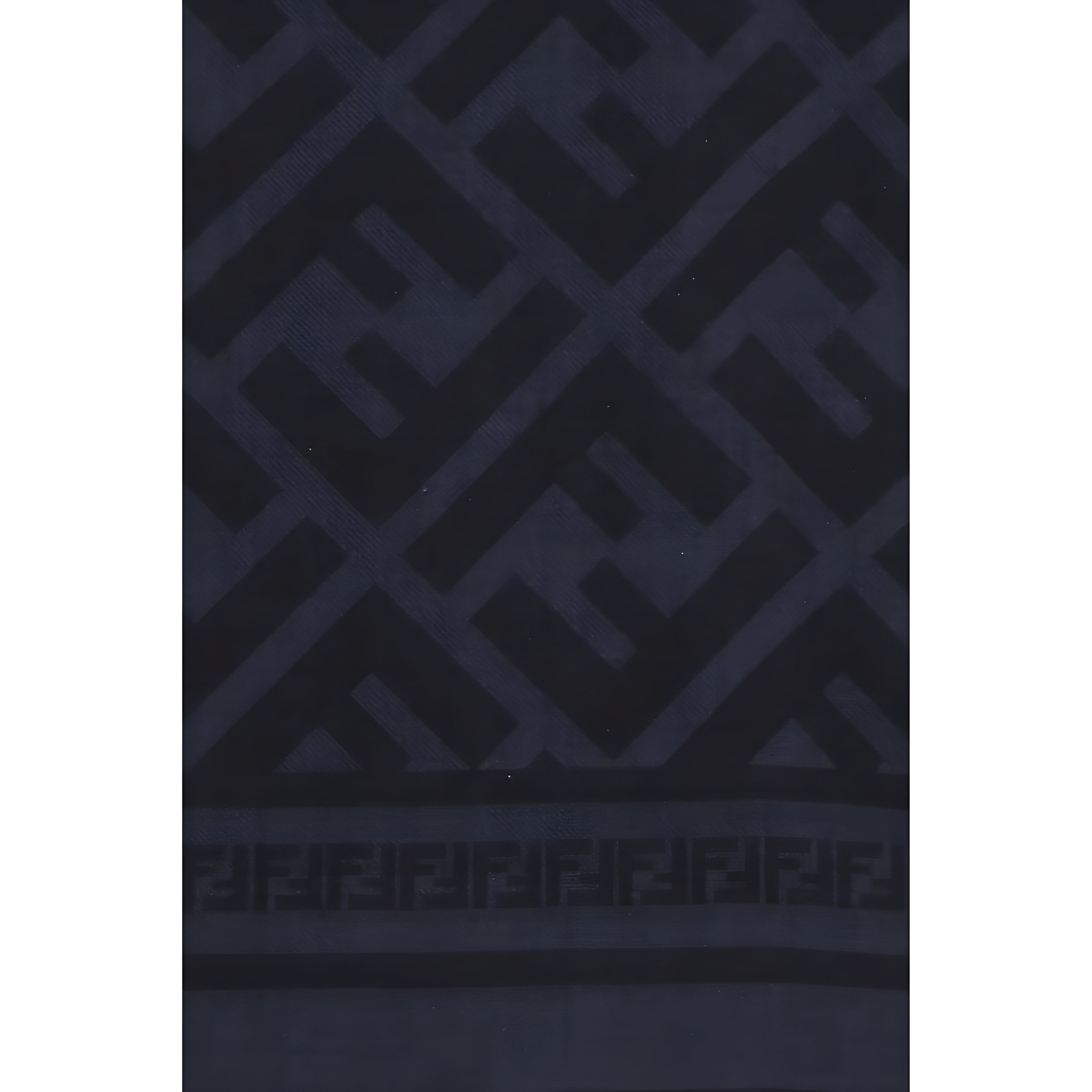 Fendi Blue Wool Scarf