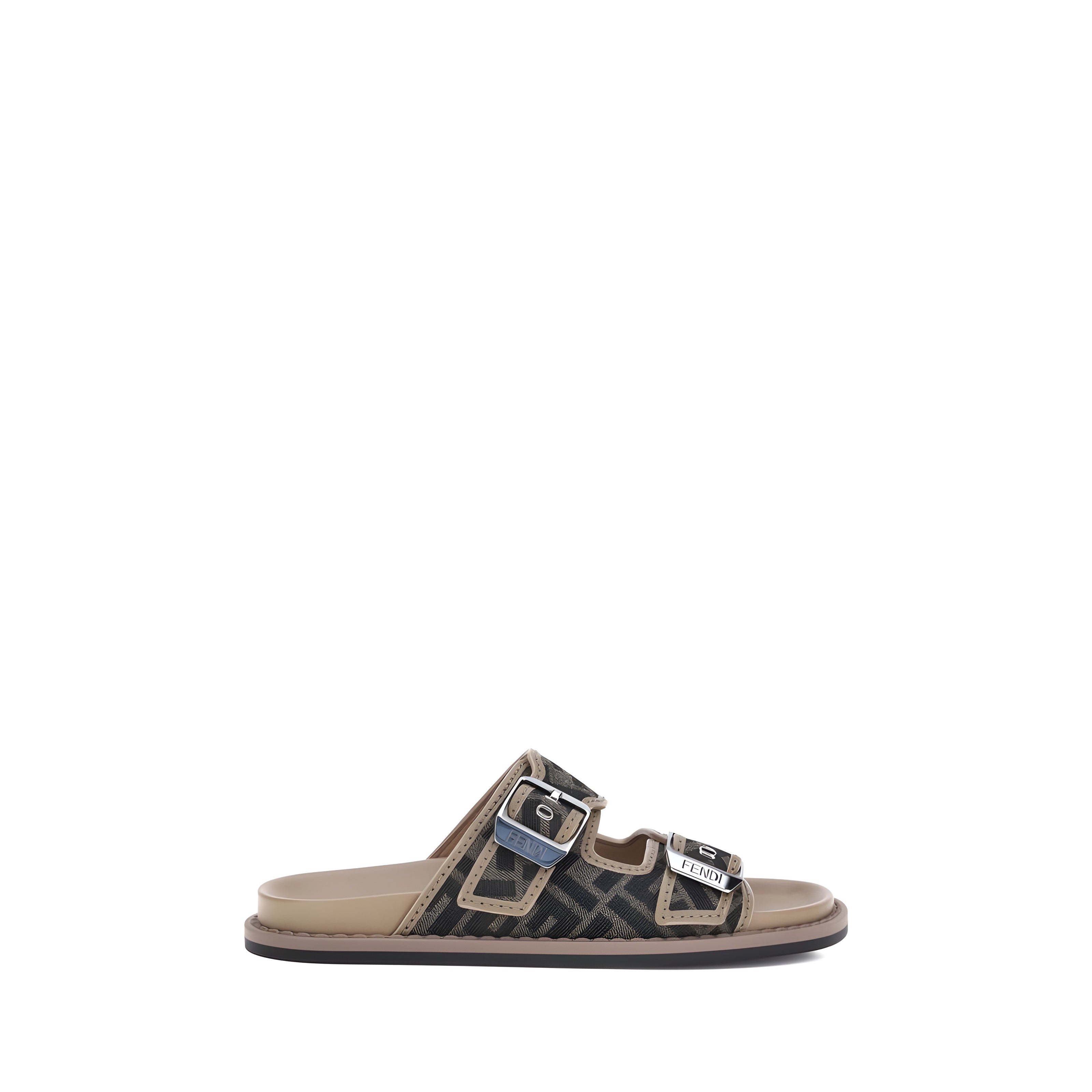 Fendi Brown Flat Sandals