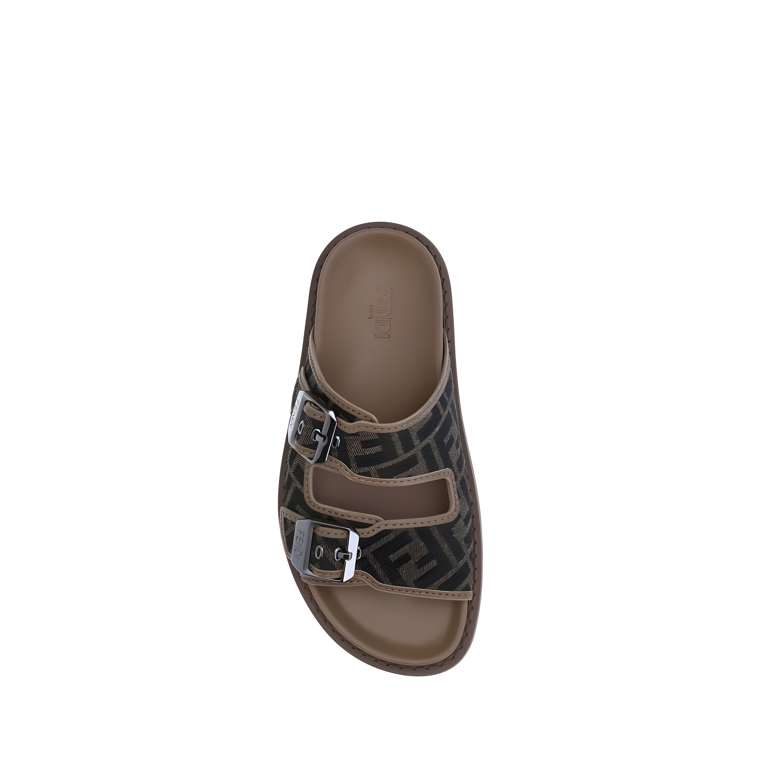 Fendi Brown Flat Sandals