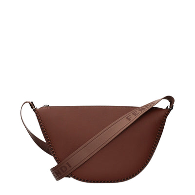 Geantă crossbody Fendi din piele maro