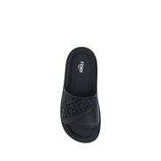 Sandale Fendi gri din material textil
