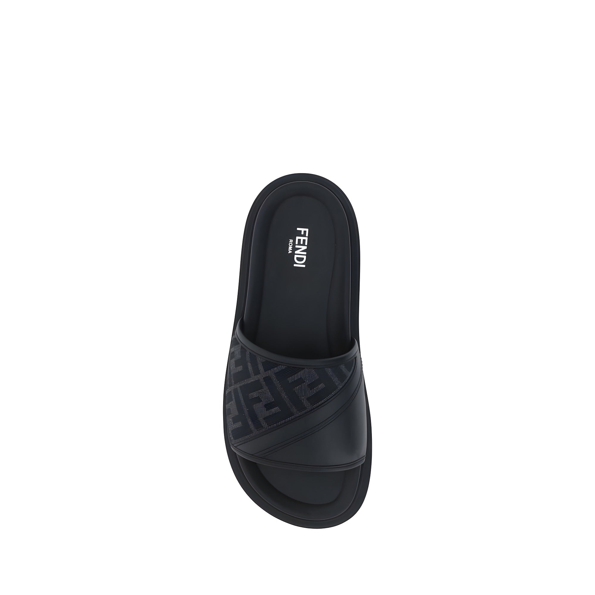 Sandale Fendi gri din material textil