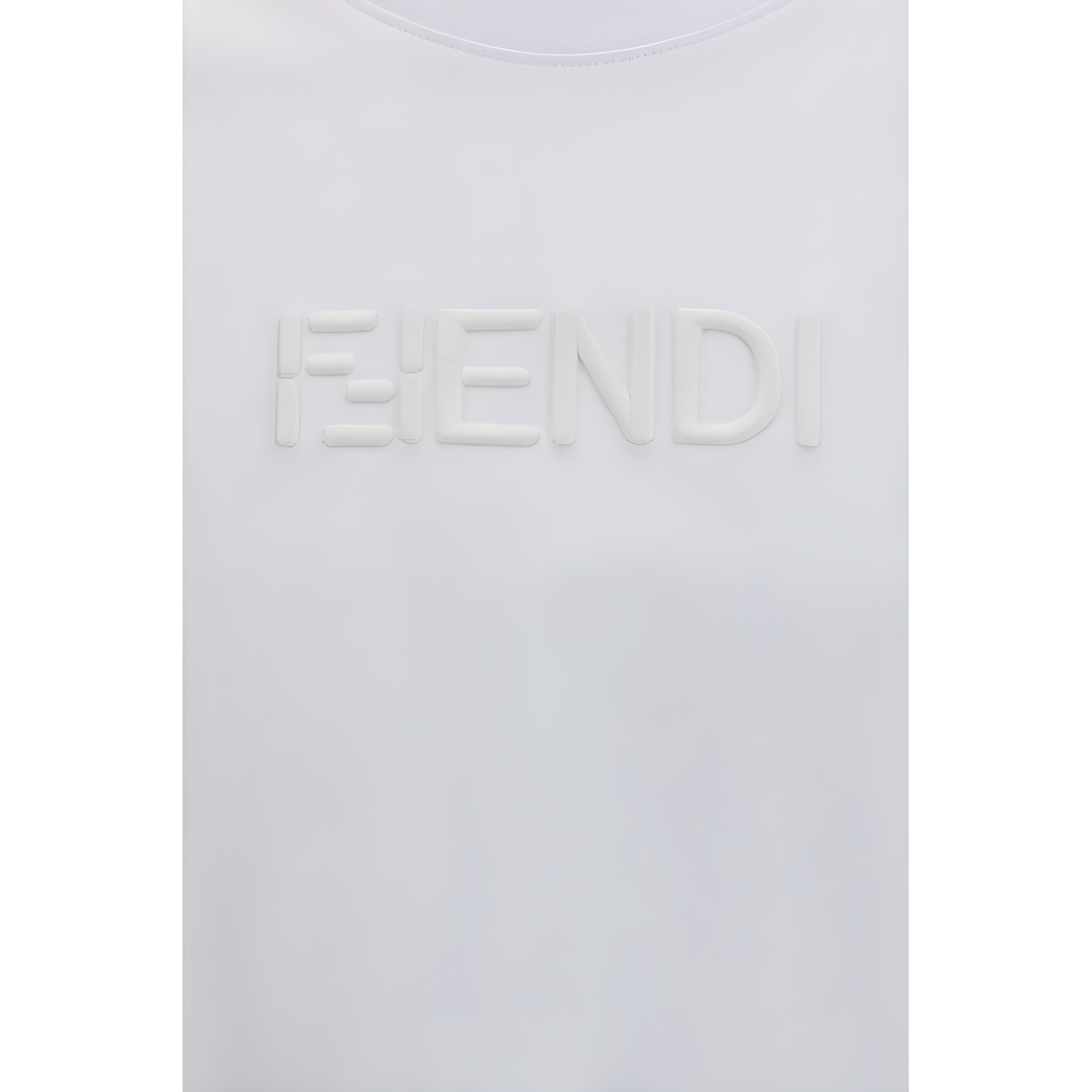 Fendi White Cotton T-Shirt