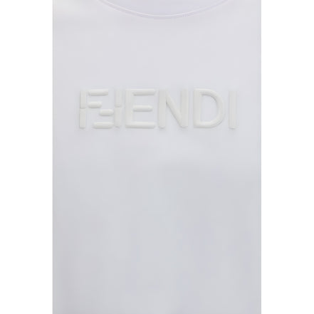 Fendi White Cotton T-Shirt