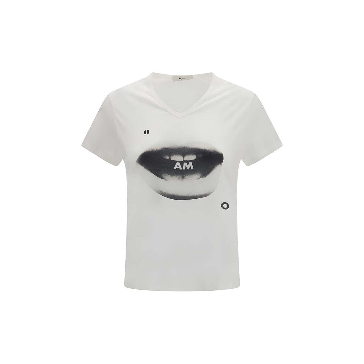 Fendi White Cotton T-Shirt