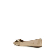 Ferragamo Beige Ballet Flats