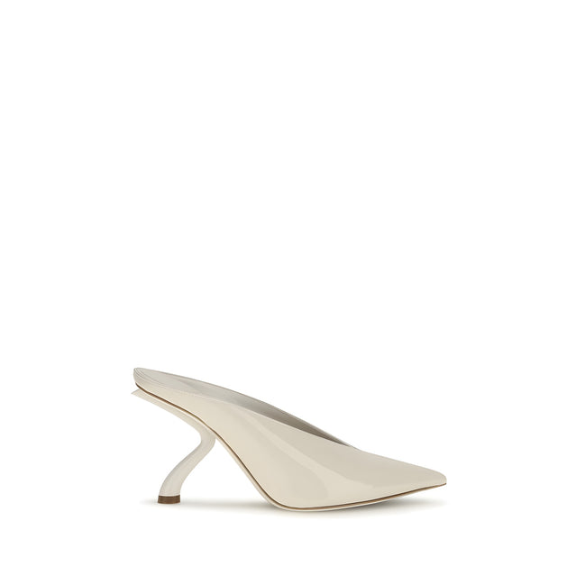 Ferragamo Beige Calf Leather Mules