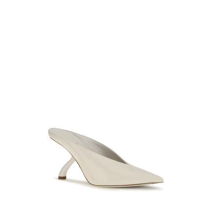 Ferragamo Beige Calf Leather Mules