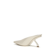 Ferragamo Beige Calf Leather Mules