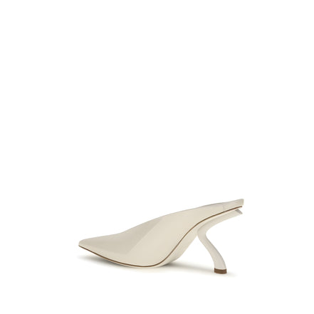 Ferragamo Beige Calf Leather Mules