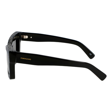 Ochelari de soare negri Ferragamo