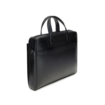 Servietă Ferragamo neagră din piele