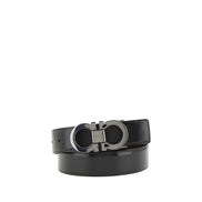 Ferragamo Black Calf Leather Belt