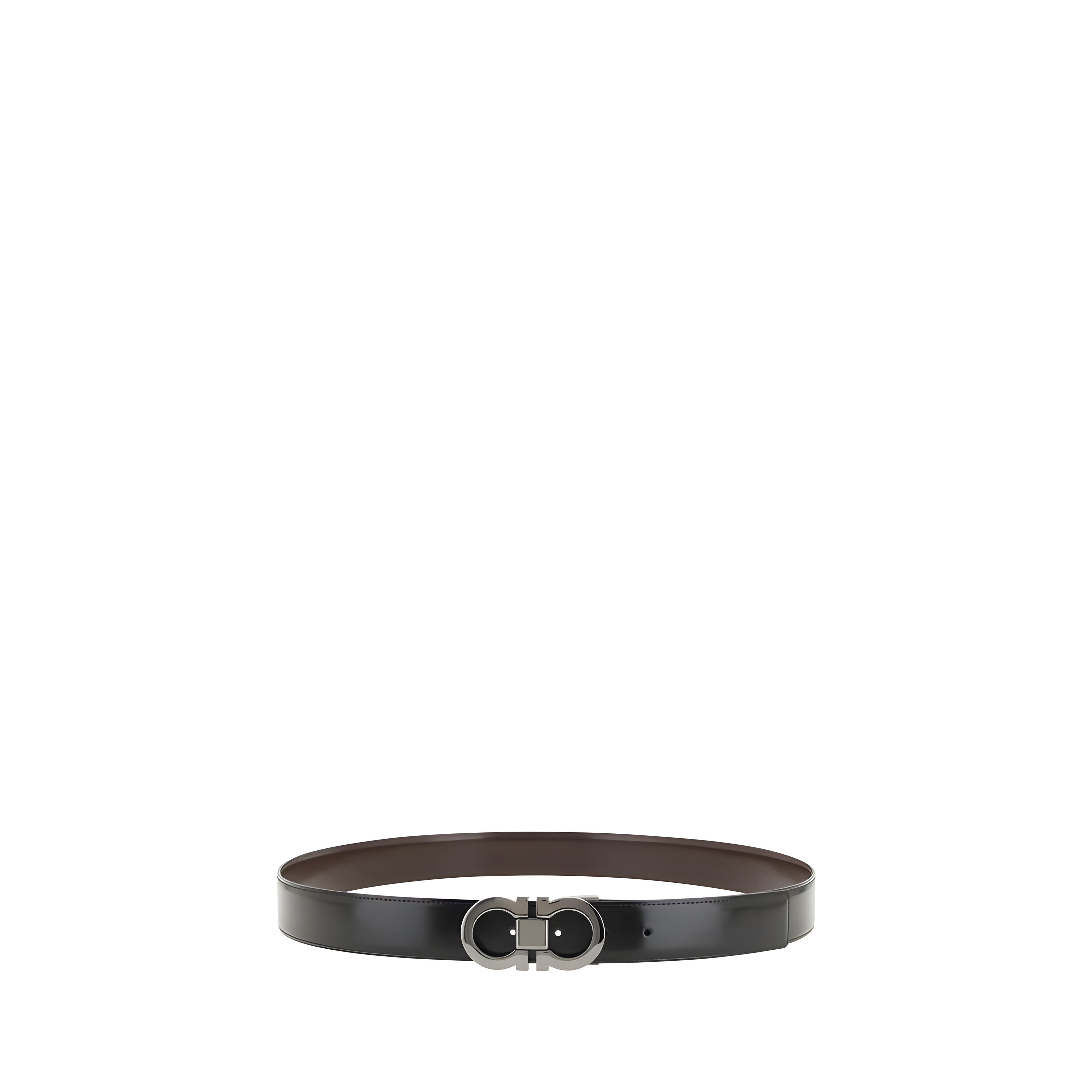 Ferragamo Black Calf Leather Belt