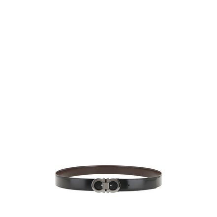 Ferragamo Black Calf Leather Belt