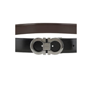 Ferragamo Black Calf Leather Belt