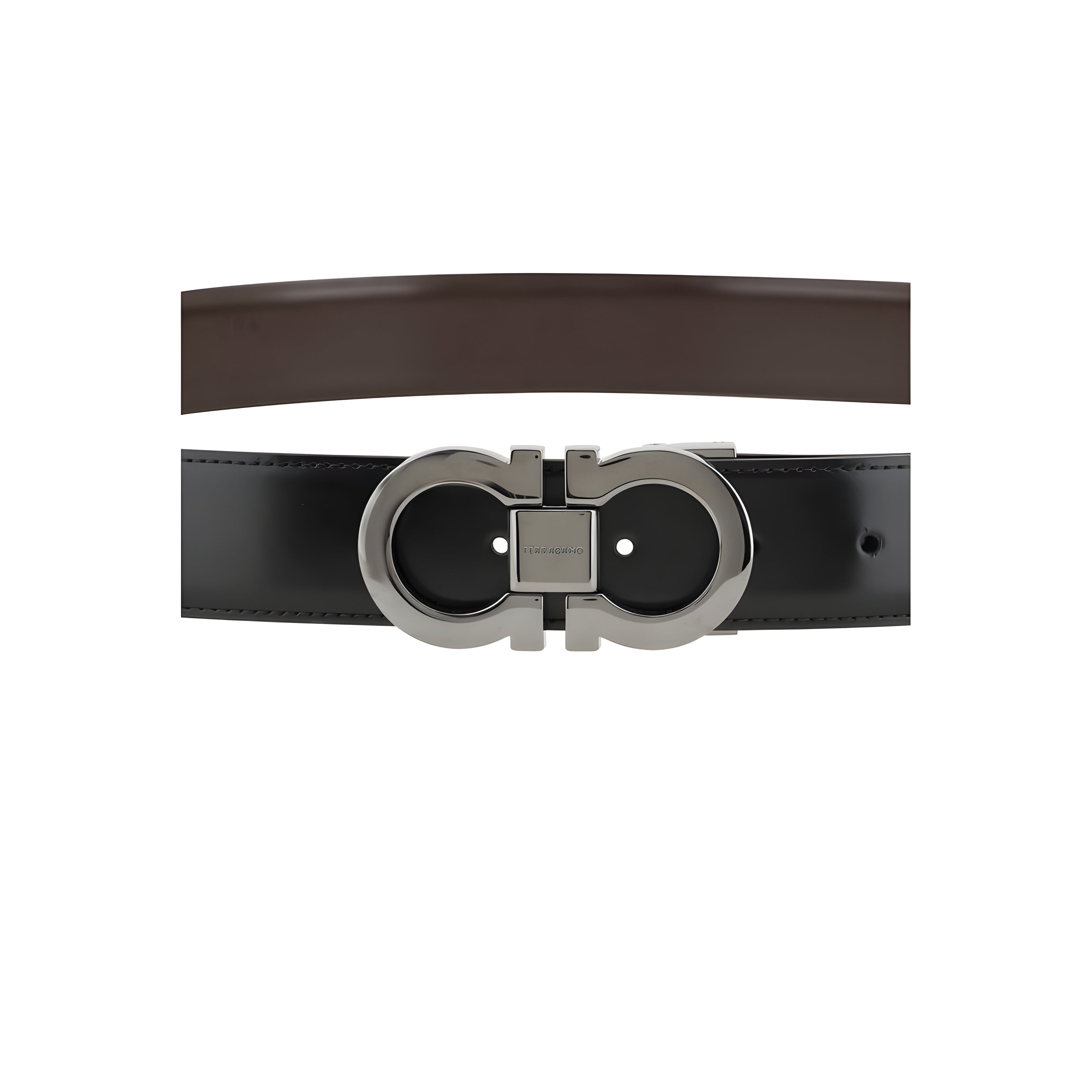 Ferragamo Black Calf Leather Belt
