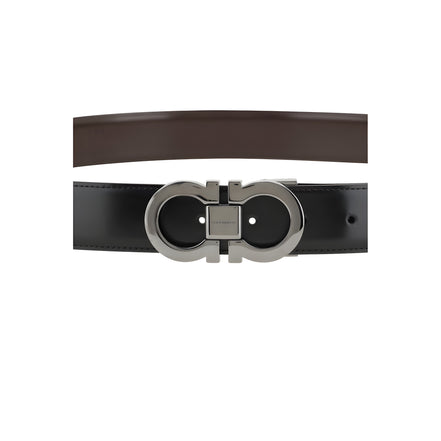 Ferragamo Black Calf Leather Belt