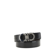Ferragamo Black Calf Leather Belt