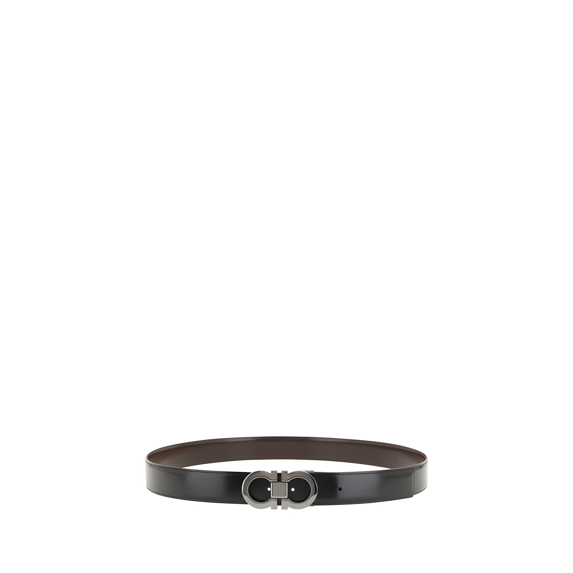 Ferragamo Black Calf Leather Belt