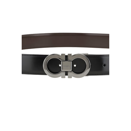 Ferragamo Black Calf Leather Belt