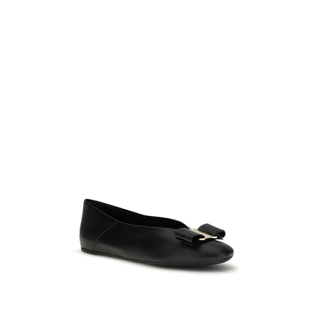 Ferragamo Black Ballet Flats