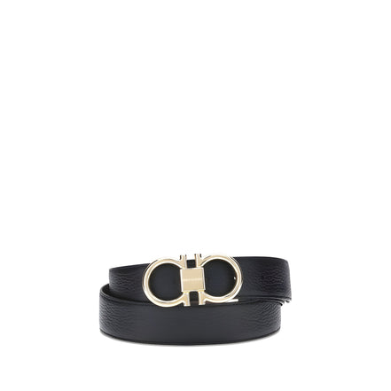Curea Ferragamo neagră din piele
