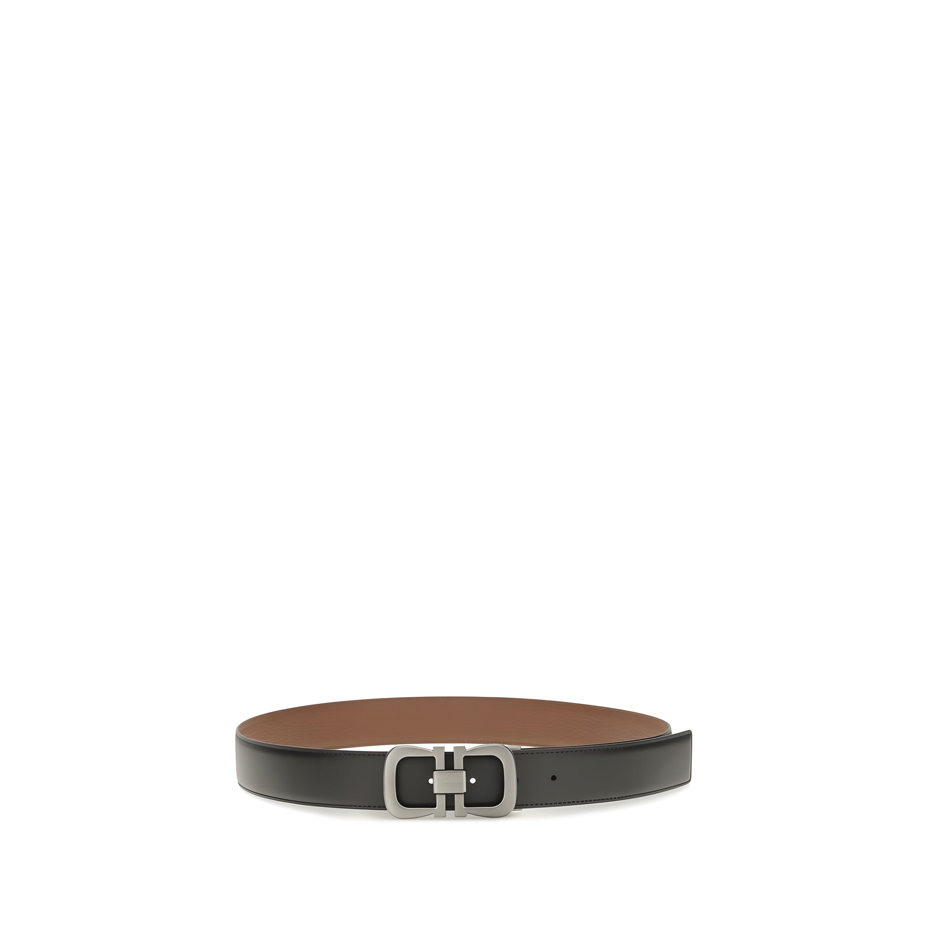 Ferragamo Black Gancini Belt 3.5cm
