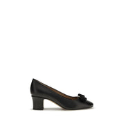 Ferragamo Black Mid Heel Pumps