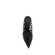 Mules Ferragamo negri din piele
