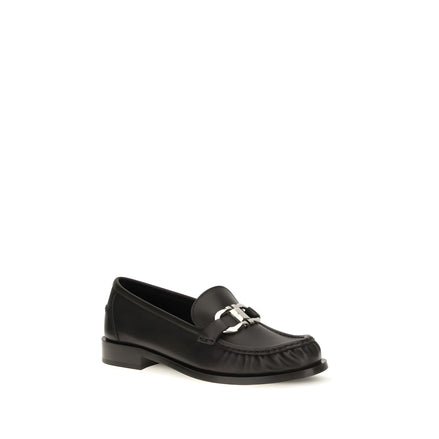 Mocasini slip-on Ferragamo negri din piele
