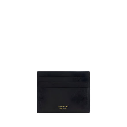 Ferragamo Black Calf Leather Wallet
