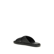 Ferragamo Black Flat Sandals