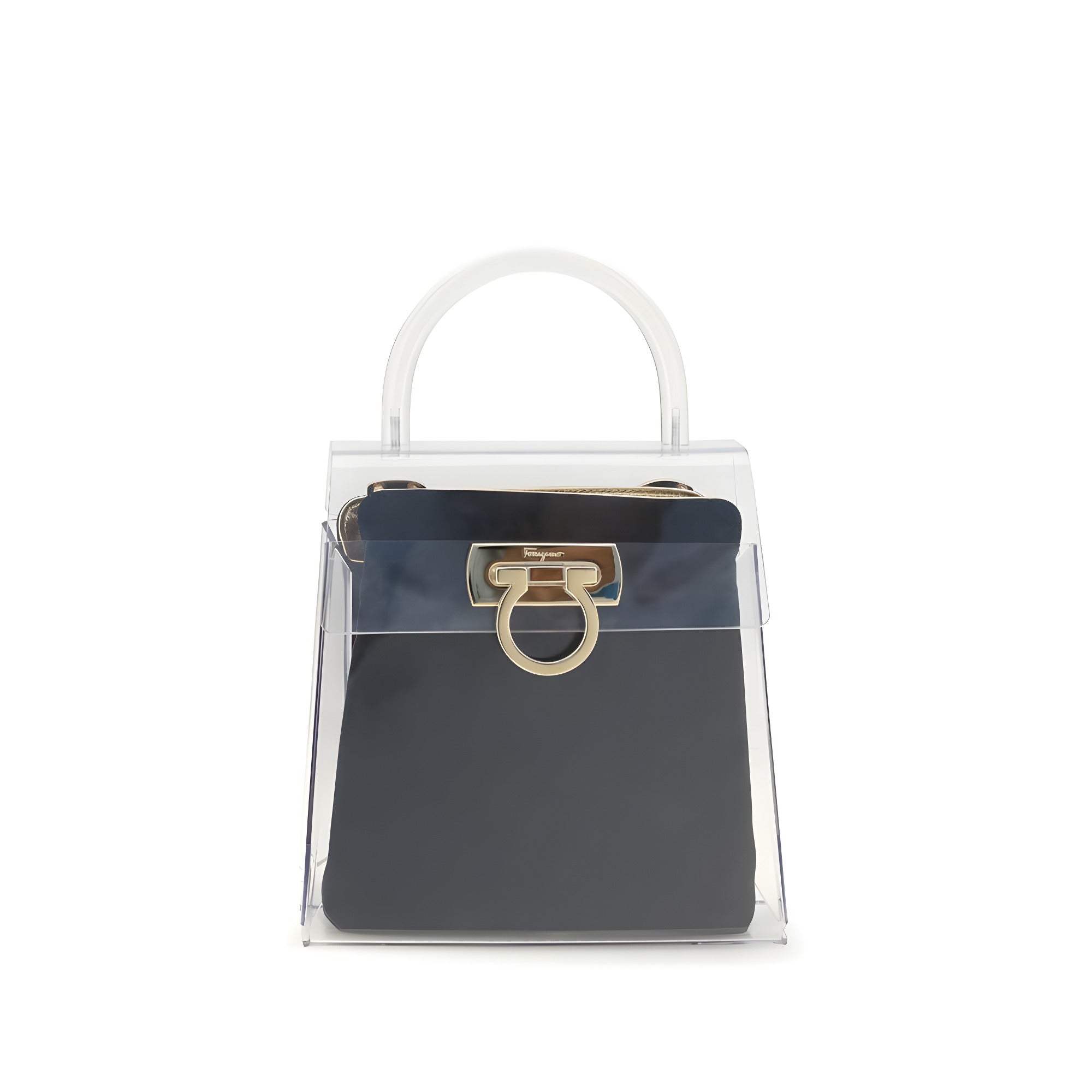 Geantă Ferragamo neagră din PVC