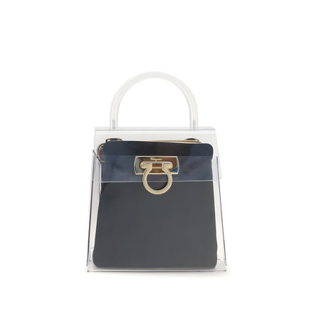 Geantă Ferragamo neagră din PVC