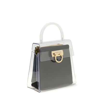 Geantă Ferragamo neagră din PVC