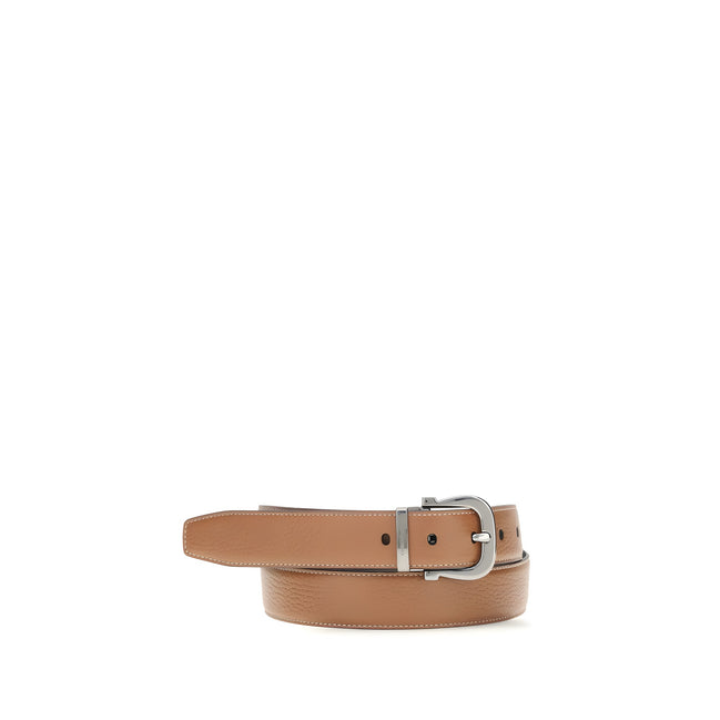 Curea Ferragamo maro din piele