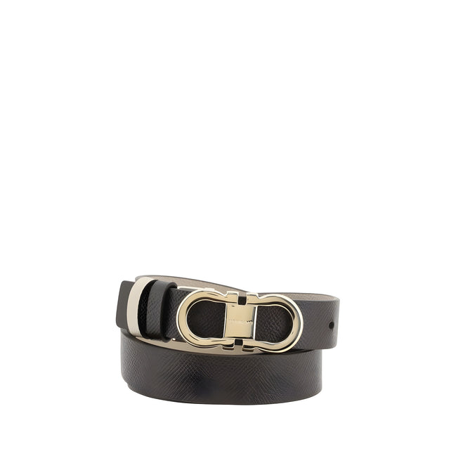 Curea Ferragamo maro din piele