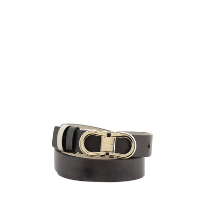 Curea Ferragamo maro din piele